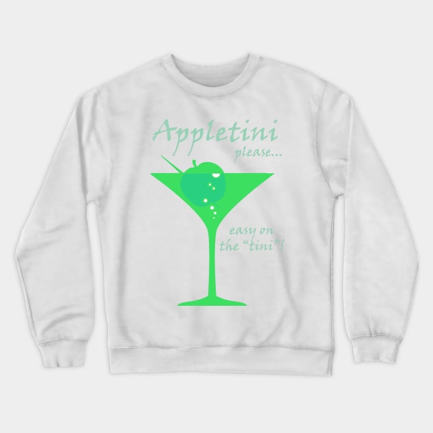 Appletini JD - Green Crewneck Sweatshirt by Uwaki